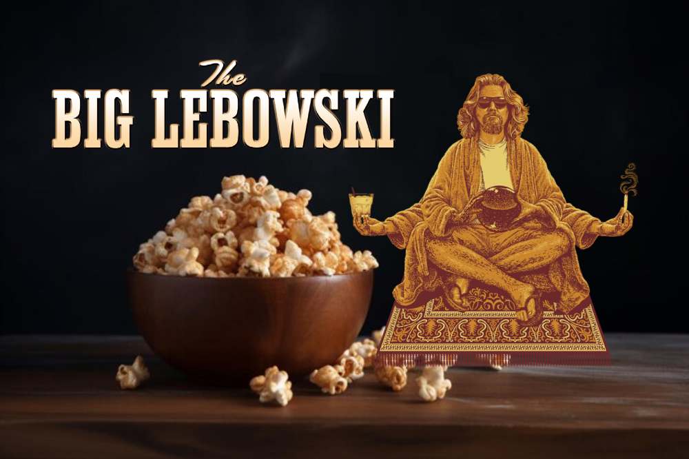 The Big Lebowski White Russian Kahlúa Drizzle Popcorn